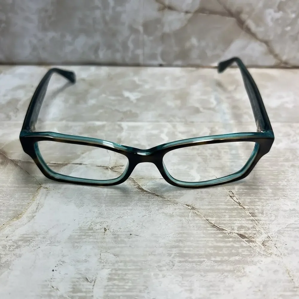 Coach Eyeglasses HC 6040 Brooklyn Dark Tortoise Teal 52-16-135 FRAMES ONLY